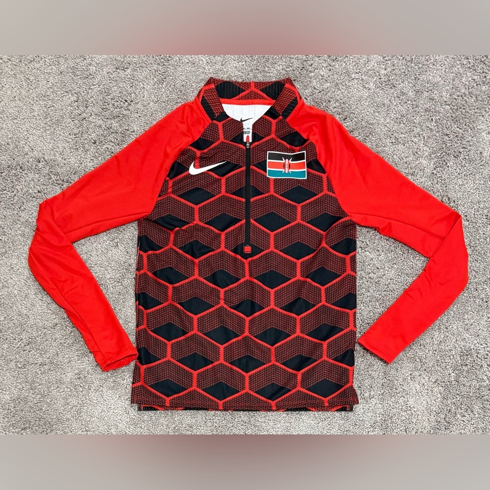 Nike Pro Elite Team Kenya Made in USA Running Top CI8771-602 Womens Size XS